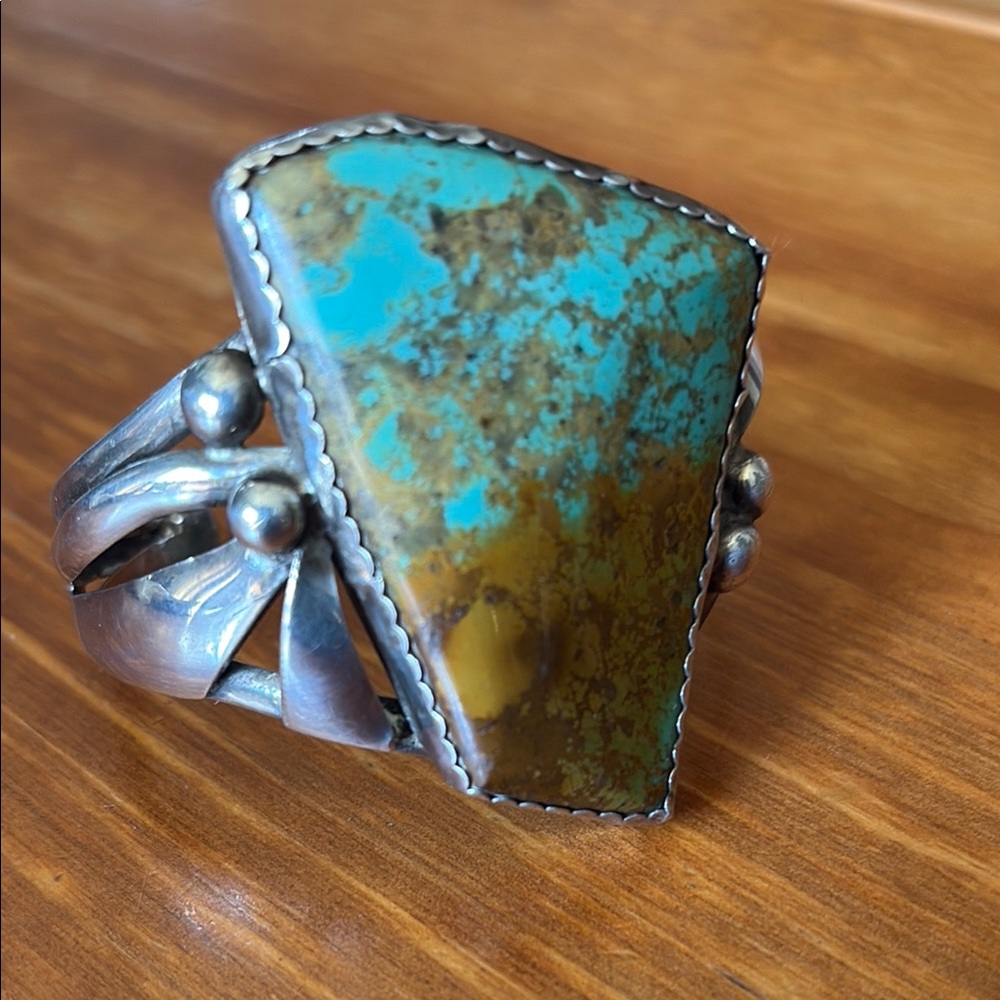 Turquoise and Silver Statement Bracelet
